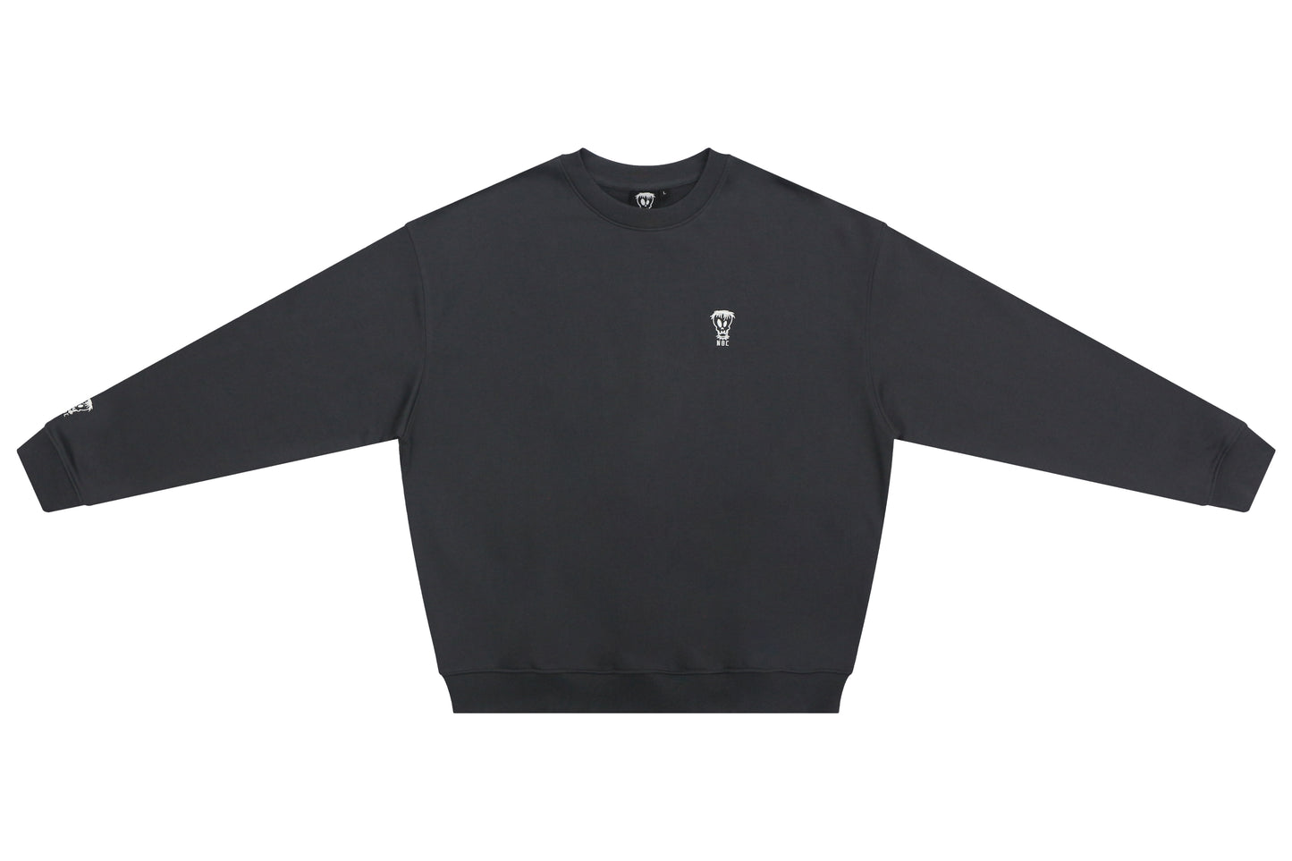 Nothing But Comfort Oversized French Terry Crew Neck - Charcoal Grey