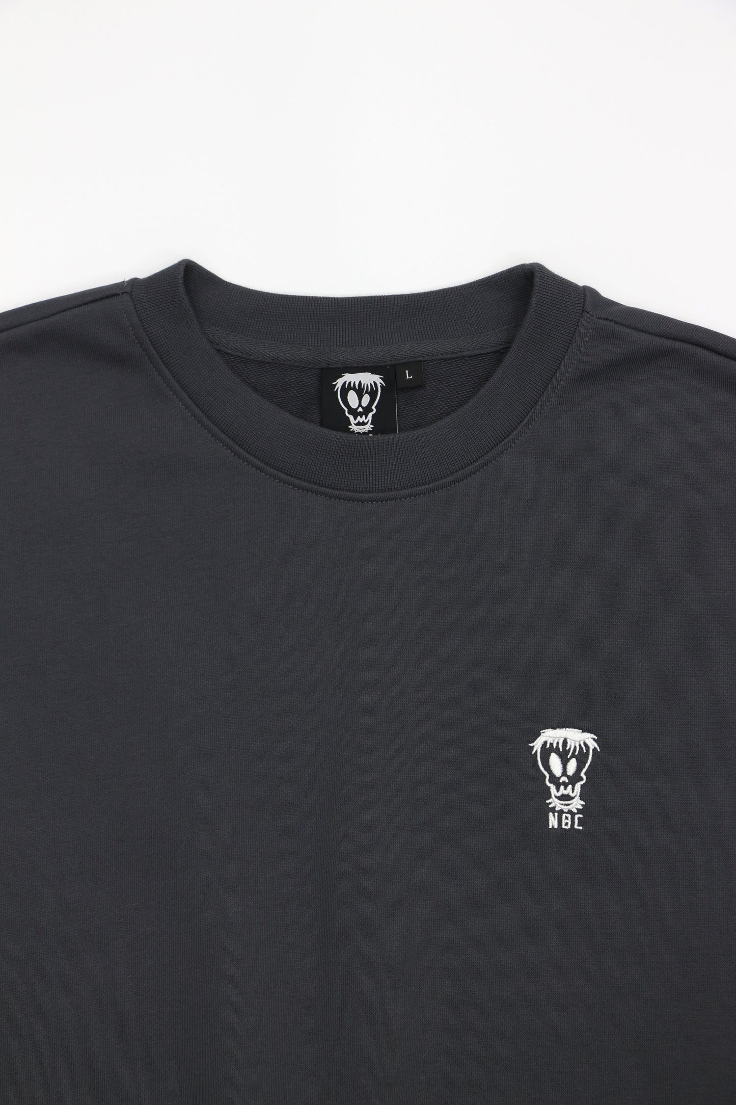 Nothing But Comfort Oversized French Terry Crew Neck - Charcoal Grey