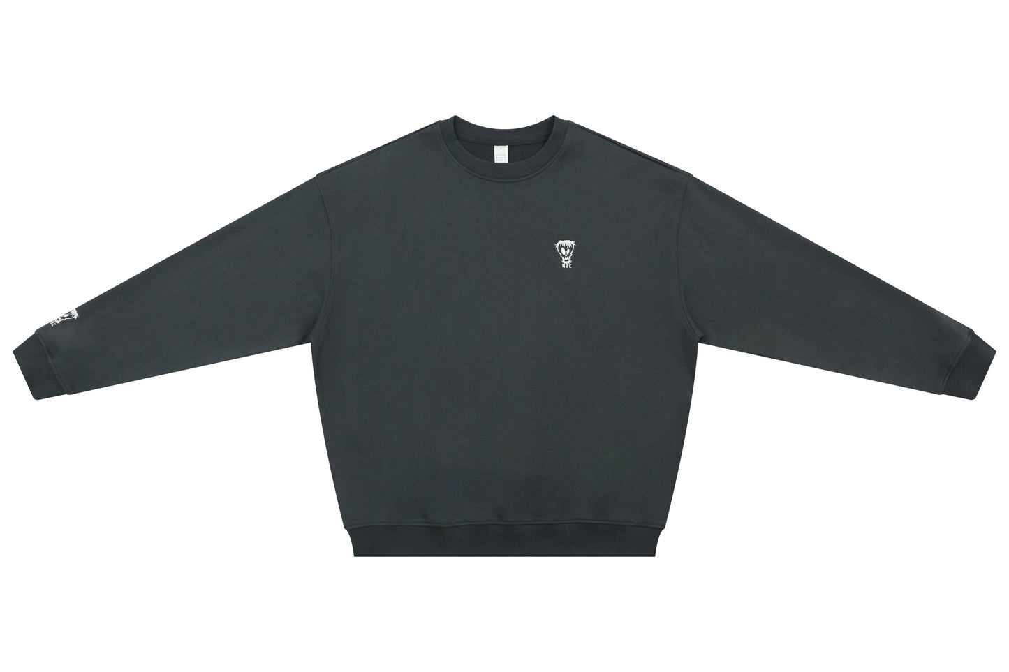 Nothing But Comfort Oversized French Terry Crew Neck - Charcoal Grey