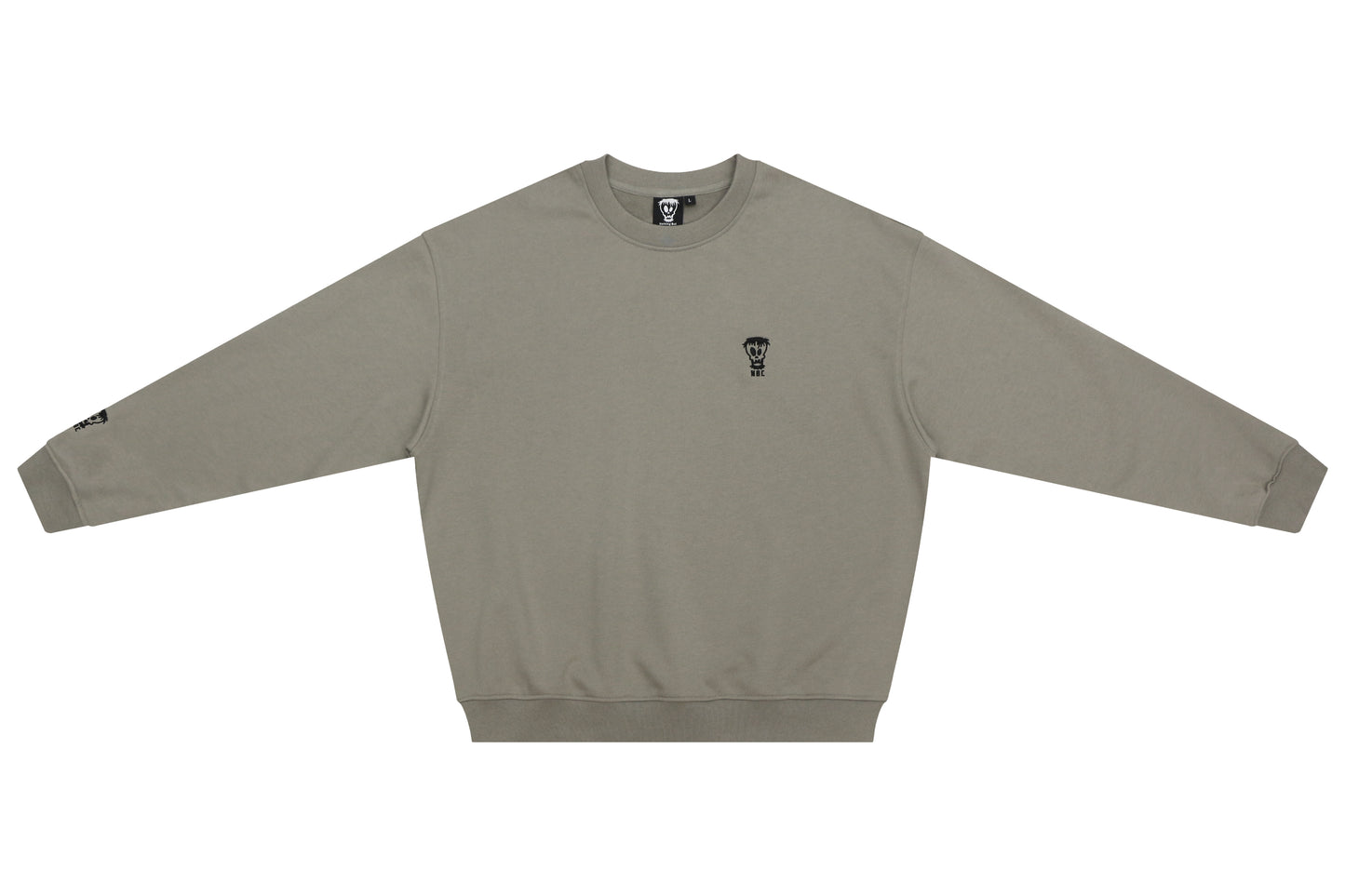 Nothing But Comfort Oversized French Terry Crew Neck Khaki