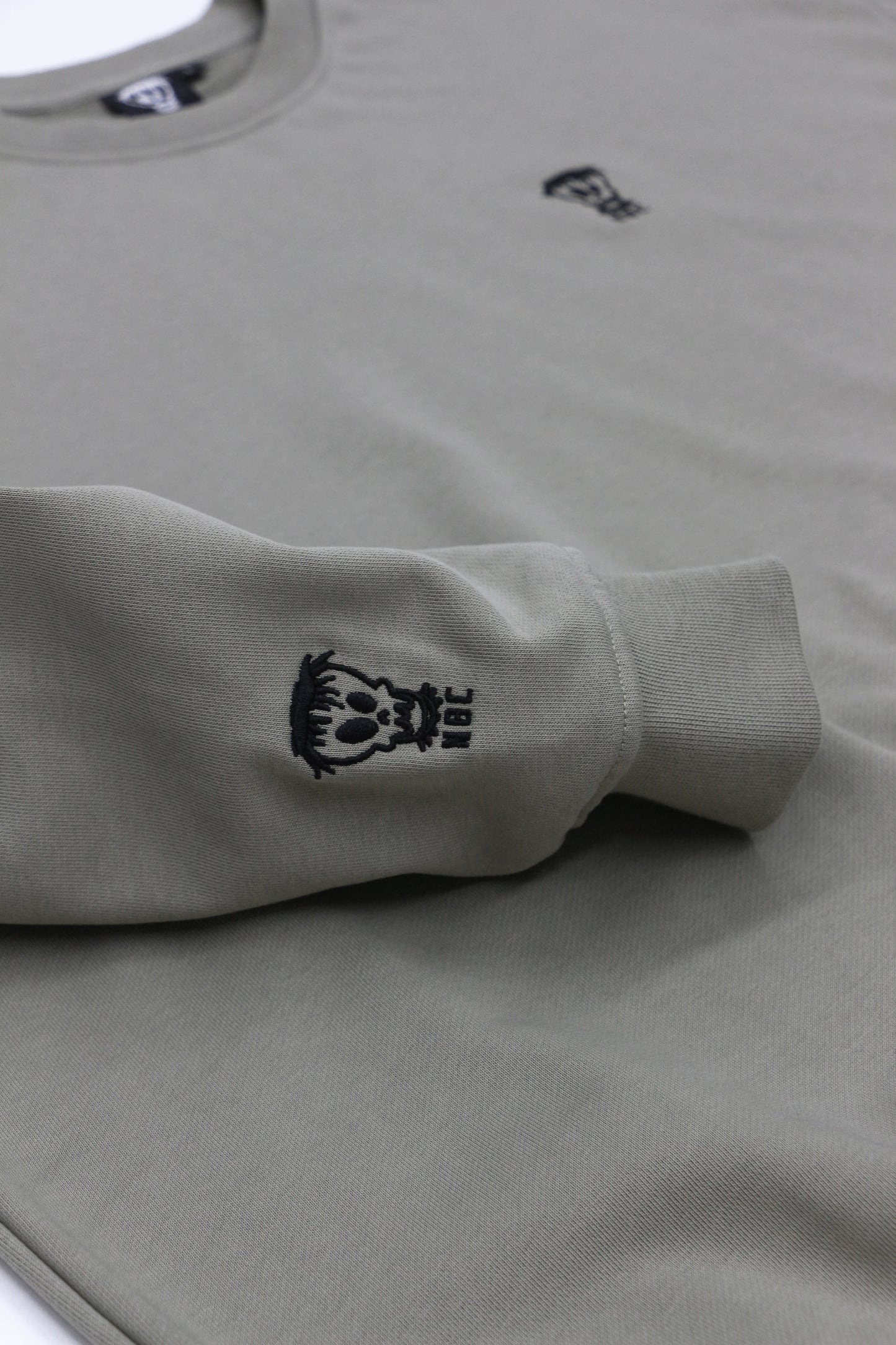 Nothing But Comfort Oversized French Terry Crew Neck Khaki