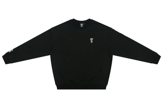 Nothing But Comfort Oversized French Terry Crew Neck - Black