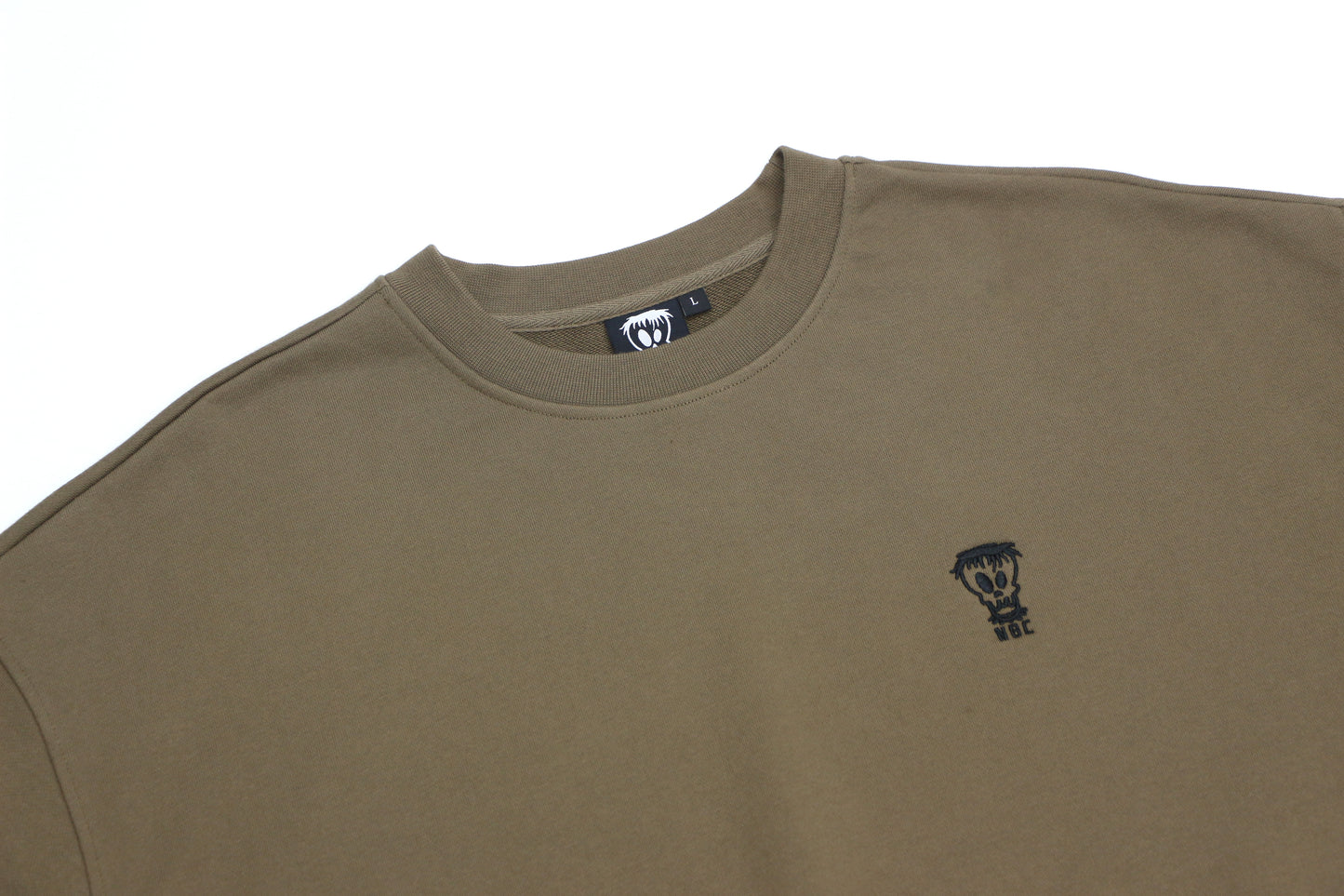 Nothing But Comfort Oversized French Terry Crew Neck - Brown